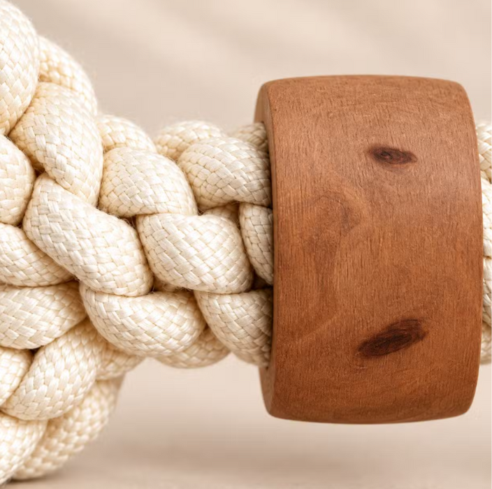 Hundespielzeug aus Kaffeeholz & Seil – Knotenknochen