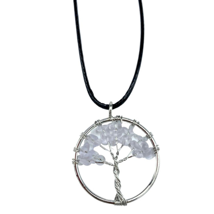 Lebensbaum Anhänger Kette – Klarheit & Reinheit (Bergkristall)