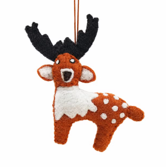 Weihnachtsfiguren aus Filz – handgefertigt in Nepal (einzeln)