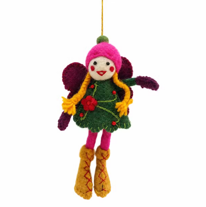 Weihnachtsfiguren aus Filz – handgefertigt in Nepal (einzeln)