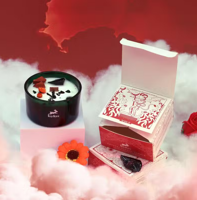 Crystal Magic Flower Duftkerze mit Kristallen – The Devil