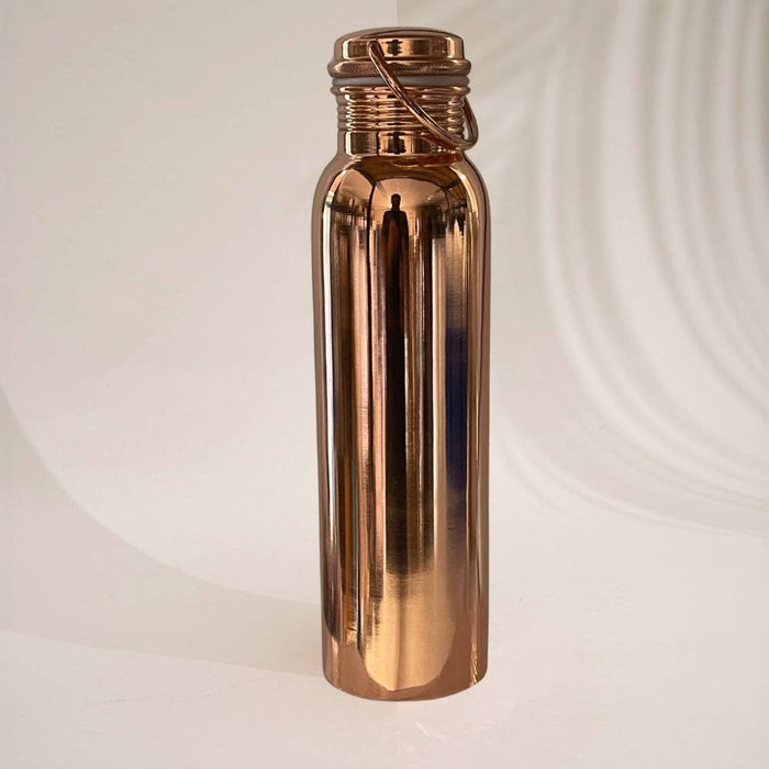 Kupferflasche 950 ml mit Griff – poliert aus reinem Kupfer