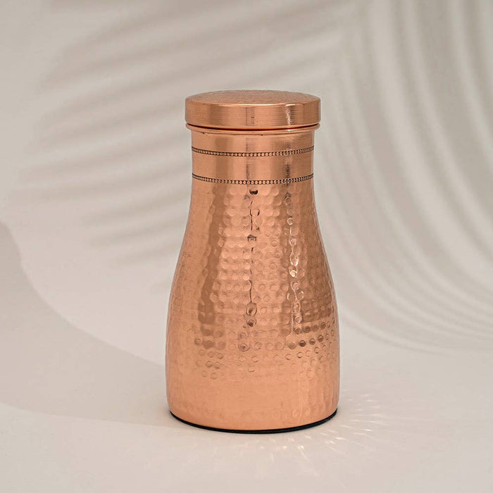 Kupferkaraffe gehämmert 950 ml – handgefertigt mit Deckel