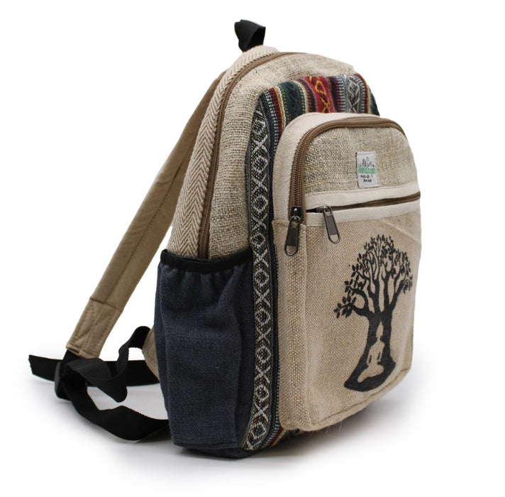 Hanf-Rucksack „Bodhibaum“ – handgefertigt in Nepal