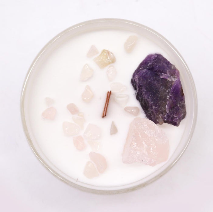 Energiekerze – Stirnchakra (Sweet Crystal)