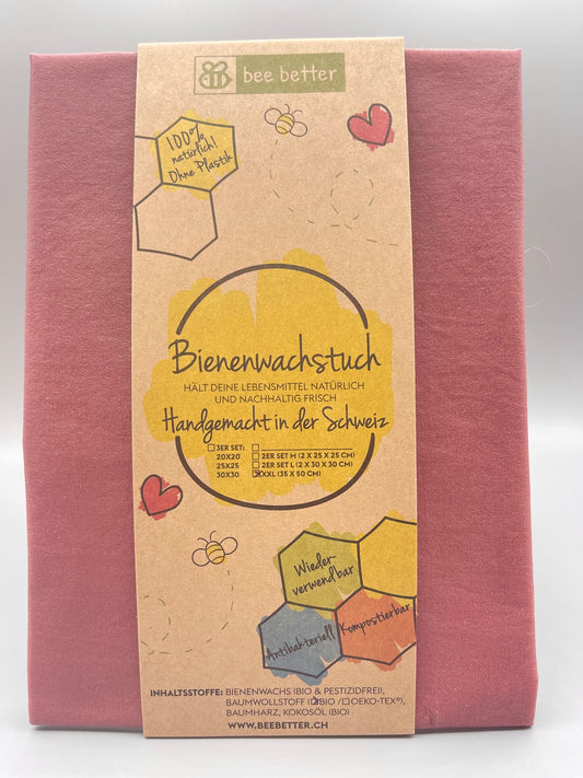 Bienenwachstuch Brottuch - Altrosa