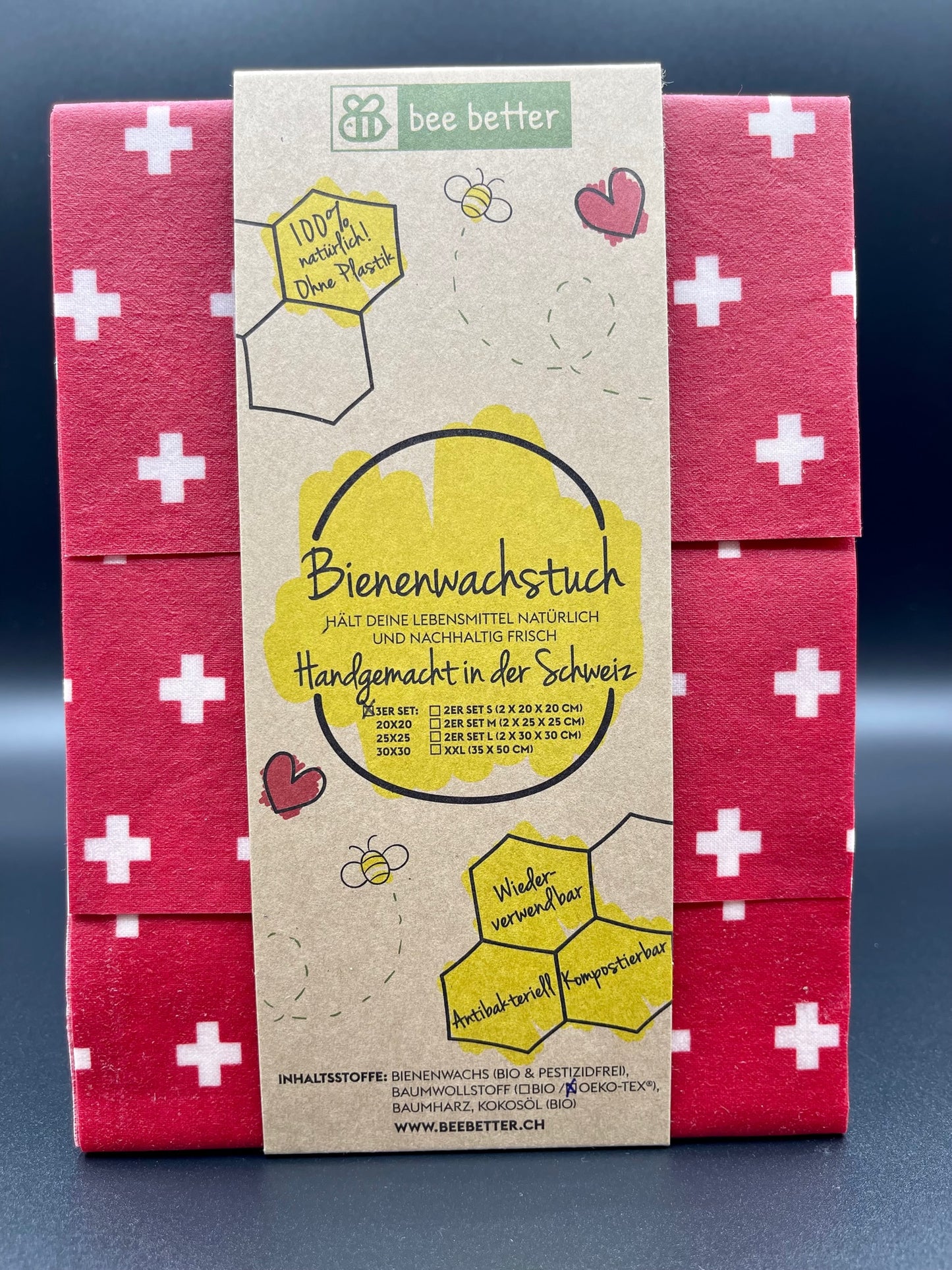 Bienenwachstuch 3er Set - Heimatliebe