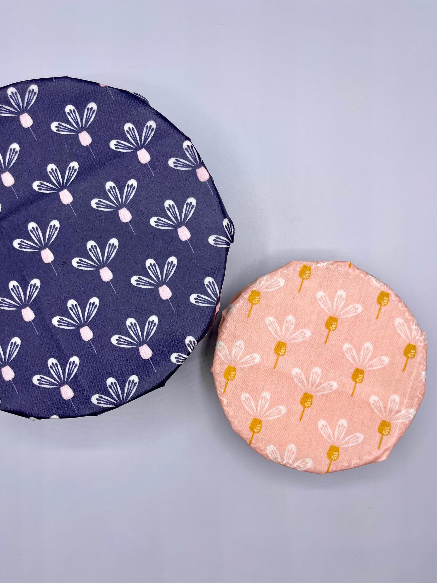 Bienenwachstuch 3er Set - Flower Power rosé
