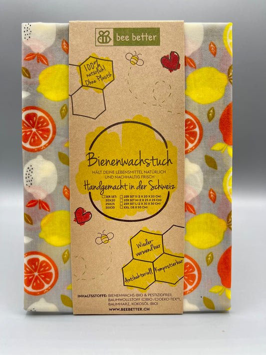 Bienenwachstuch Brottuch - Zitronen