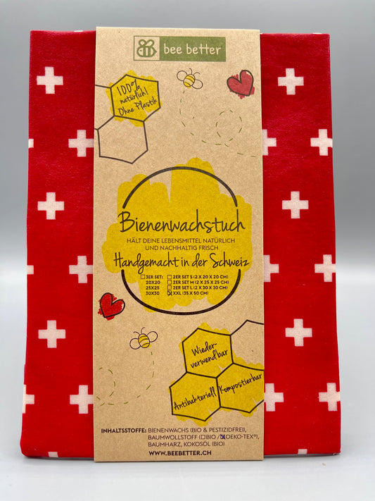 Bienenwachstuch Brottuch - Schweizer Kreuz