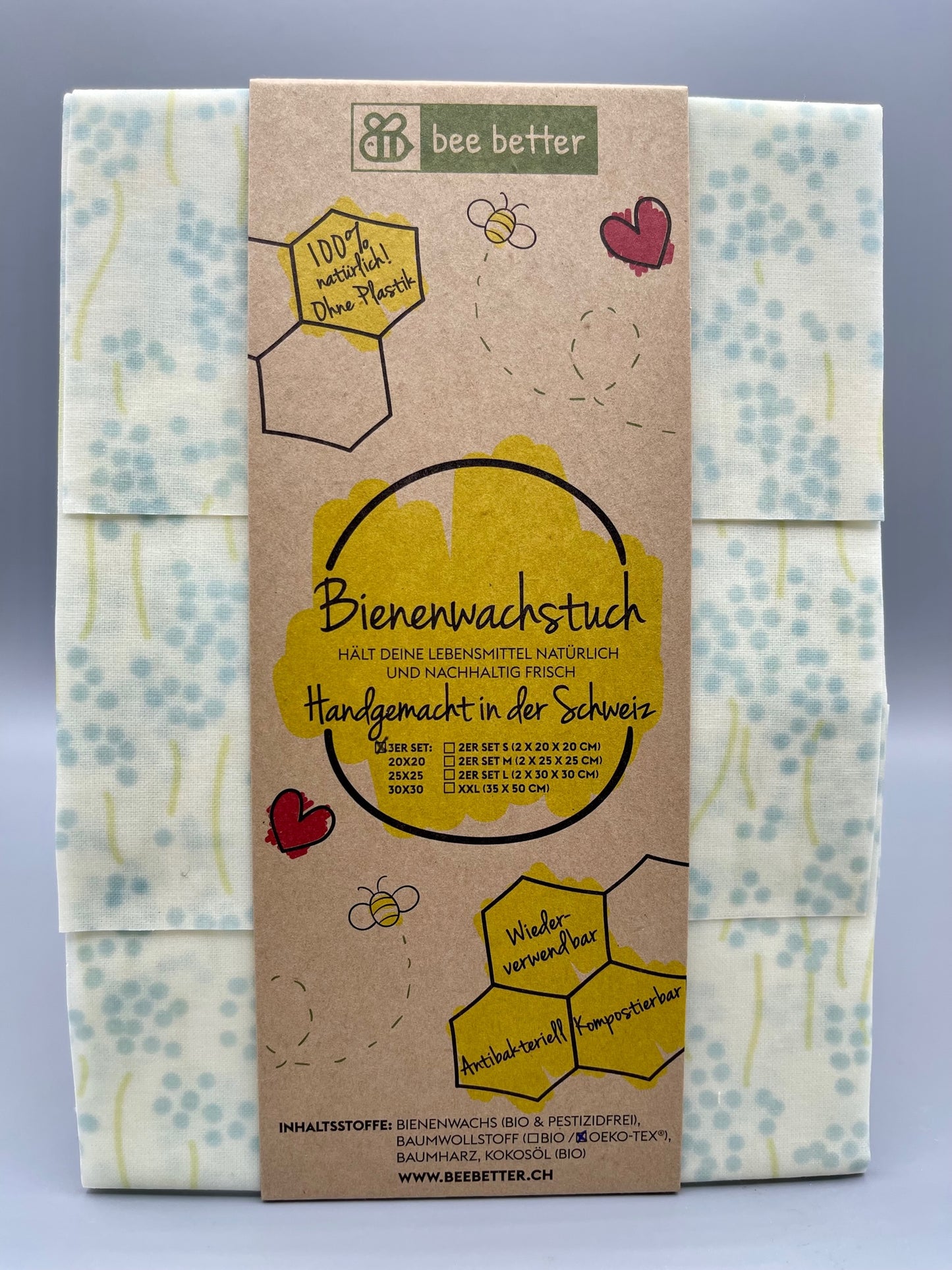 Bienenwachstuch 3er Set - Unterwasserpflanzen
