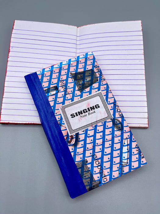 Notizbuch Blau – Handgefertigt aus Upcycling-Material