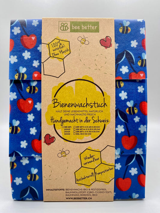 Bienenwachstuch 3er Set - Kleine Bienchen