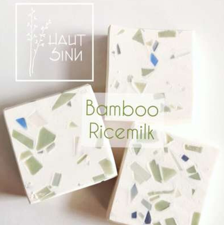 Bambus-Reismilch Terrazzo Seife (vegan)